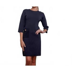 NEW ESTEEM COUTURE vera knit shift dress in black
